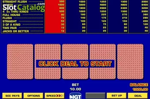 Οθόνη3. Double Bonus Poker Game King Κουλοχέρης