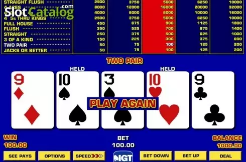 Οθόνη5. Double Bonus Poker Game King Κουλοχέρης
