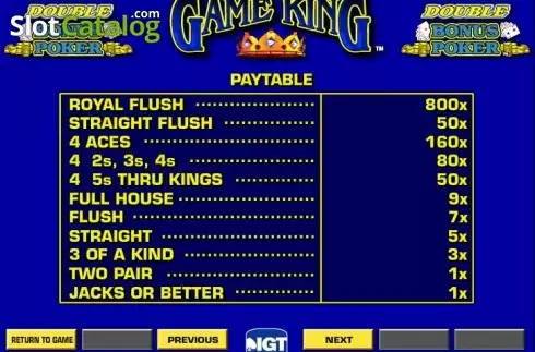 Οθόνη6. Double Bonus Poker Game King Κουλοχέρης