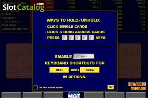 Οθόνη2. Jacks or Better Game King Κουλοχέρης 