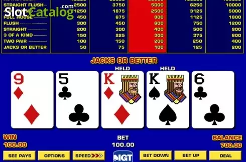 Οθόνη5. Jacks or Better Game King Κουλοχέρης 