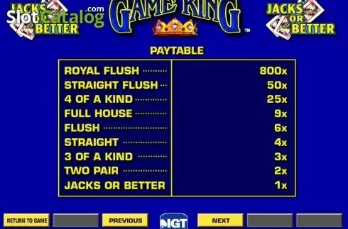 Οθόνη6. Jacks or Better Game King Κουλοχέρης 