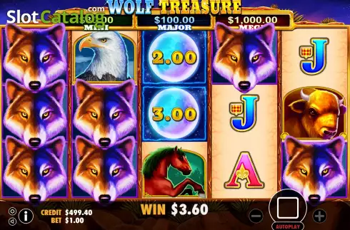 Οθόνη6. Wolf Treasure (IGTech) Κουλοχέρης