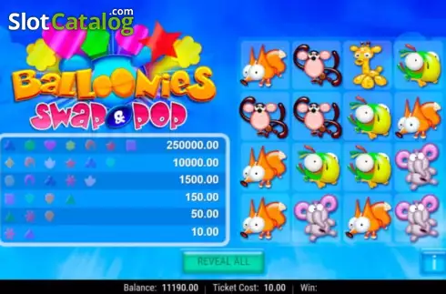 Οθόνη2. Balloonies Pop and Swap Κουλοχέρης