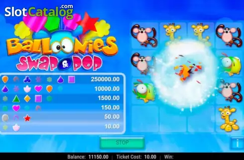 Οθόνη3. Balloonies Pop and Swap Κουλοχέρης