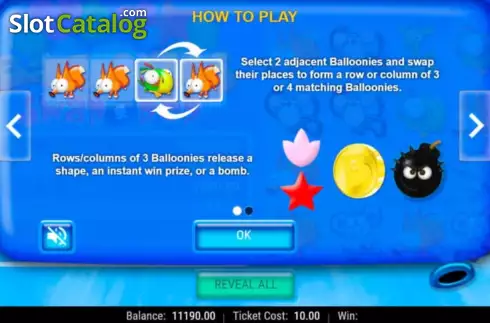 Οθόνη5. Balloonies Pop and Swap Κουλοχέρης