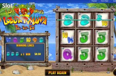 Οθόνη3. Lucky Larry's Lobstermania Tic-Tac-Toe Κουλοχέρης