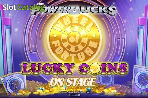 PowerBucks Wheel of Fortune Lucky Coins On Stage Λογότυπο PowerBucks Wheel of Fortune Lucky Coins On Stage Λογότυπο