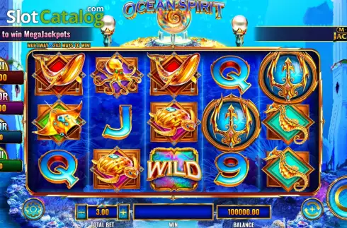 Οθόνη2. Ocean Spirit MegaJackpots Κουλοχέρης 
