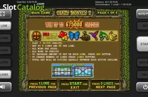 Οθόνη8. Crazy Monkey 2 (Igrosoft) Κουλοχέρης 