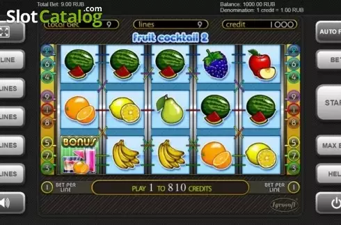 Οθόνη2. Fruit Cocktail 2 Κουλοχέρης