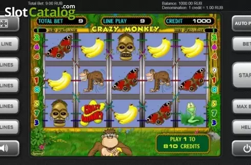 Οθόνη2. Crazy Monkey (Igrosoft) Κουλοχέρης 