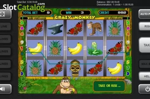 Οθόνη3. Crazy Monkey (Igrosoft) Κουλοχέρης 