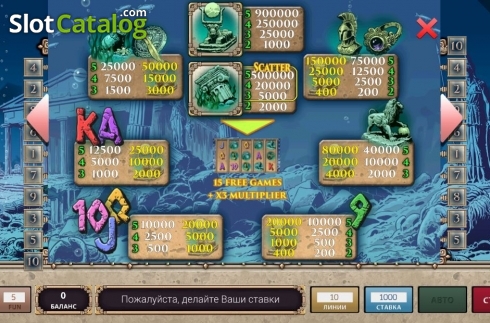 Οθόνη4. Atlantis (Inbet Games) Κουλοχέρης