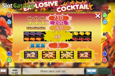 Οθόνη5. Explosive Fruit Cocktail Κουλοχέρης 