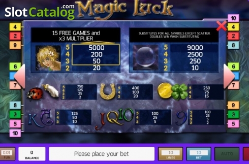Οθόνη3. Magic Luck Κουλοχέρης