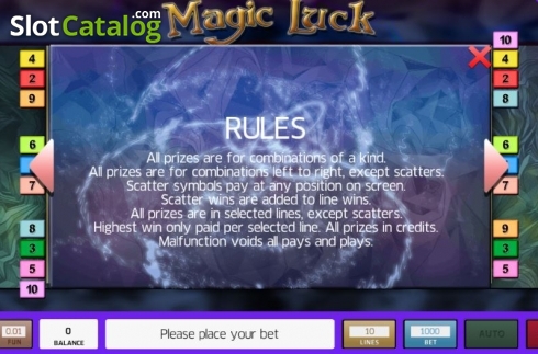 Οθόνη5. Magic Luck Κουλοχέρης