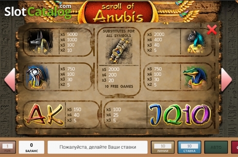 Οθόνη3. Scroll Of Anubis Κουλοχέρης