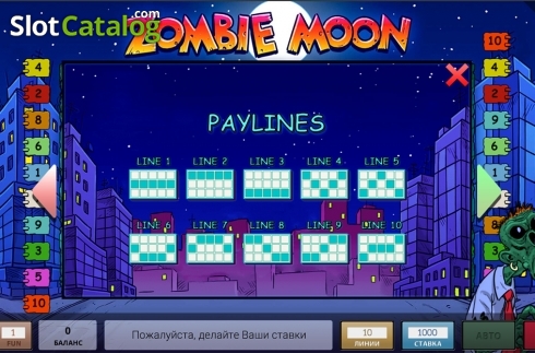 Οθόνη4. Zombie Moon Κουλοχέρης 