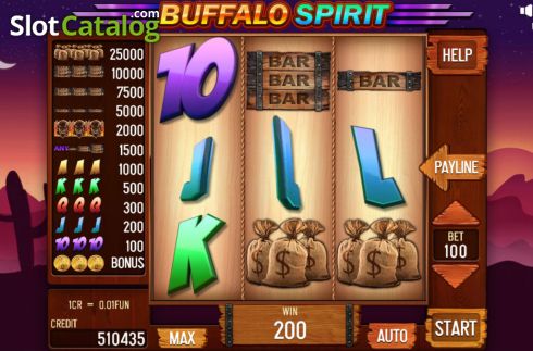 Οθόνη3. Buffalo Spirit (Pull Tabs) Κουλοχέρης 