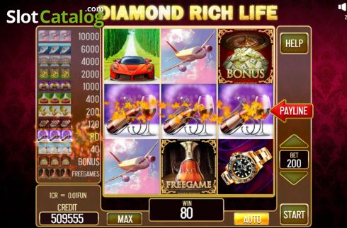 Οθόνη3. Diamond Rich Life (Pull Tabs) Κουλοχέρης