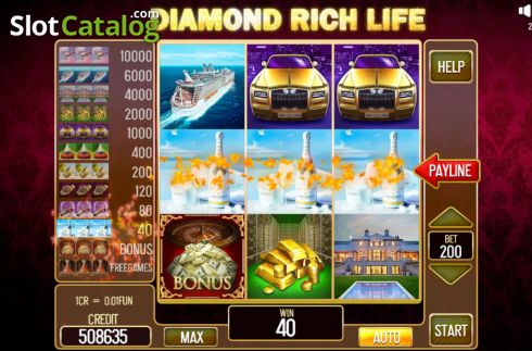 Οθόνη4. Diamond Rich Life (Pull Tabs) Κουλοχέρης