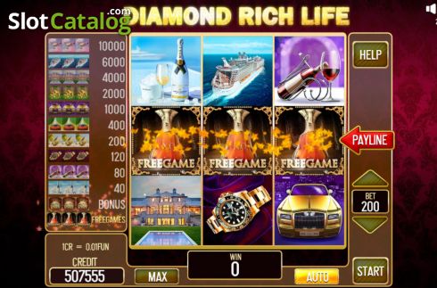 Οθόνη5. Diamond Rich Life (Pull Tabs) Κουλοχέρης
