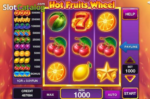 Οθόνη3. Hot Fruits Wheel (3x3) Κουλοχέρης
