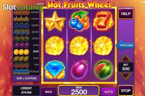 Οθόνη5. Hot Fruits Wheel (3x3) Κουλοχέρης