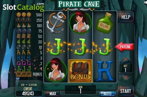 Οθόνη5. Pirate Cave (Pull Tabs) Κουλοχέρης