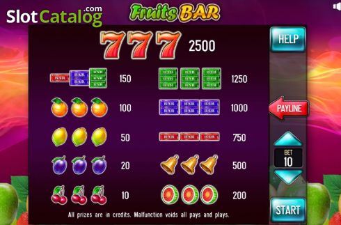 Οθόνη6. Fruits Bar (Pull Tabs) Κουλοχέρης