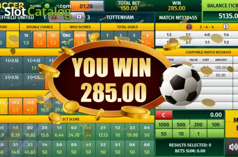 Οθόνη7. Virtual Soccer (InBet Games) Κουλοχέρης