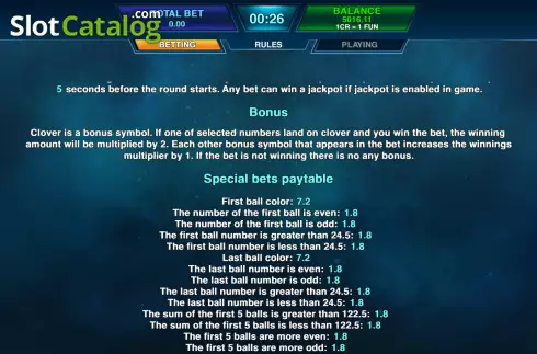Οθόνη4. Lucky Six (InBet Games) Κουλοχέρης
