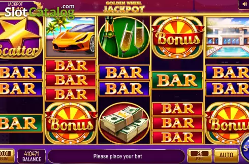Οθόνη2. Golden Wheel Jackpot Κουλοχέρης