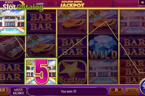 Οθόνη3. Golden Wheel Jackpot Κουλοχέρης