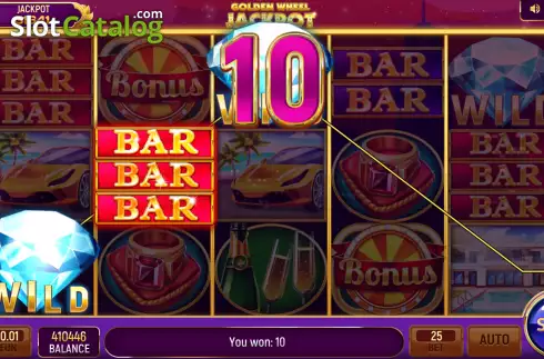 Οθόνη4. Golden Wheel Jackpot Κουλοχέρης
