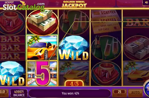 Οθόνη7. Golden Wheel Jackpot Κουλοχέρης