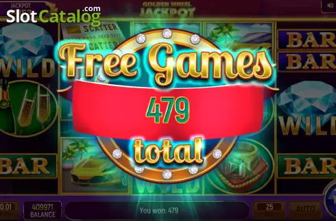 Οθόνη8. Golden Wheel Jackpot Κουλοχέρης