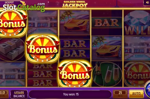 Οθόνη9. Golden Wheel Jackpot Κουλοχέρης