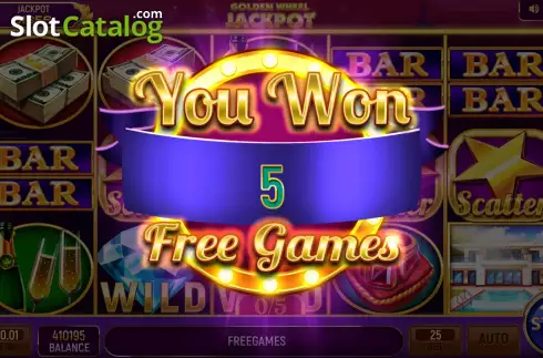 Οθόνη5. Golden Wheel Jackpot Κουλοχέρης