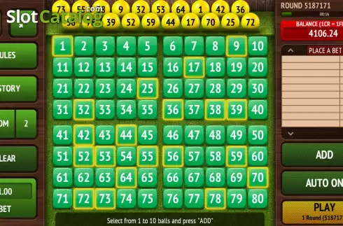 Οθόνη2. Keno Draw (ABXplay) Κουλοχέρης