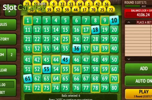 Οθόνη3. Keno Draw (ABXplay) Κουλοχέρης