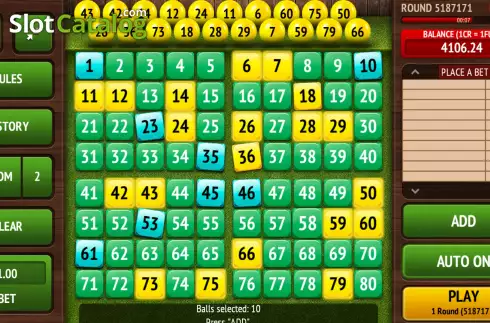 Οθόνη5. Keno Draw (ABXplay) Κουλοχέρης