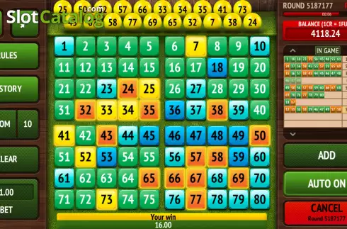 Οθόνη7. Keno Draw (ABXplay) Κουλοχέρης