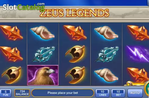 Οθόνη2. Zeus Legends Κουλοχέρης