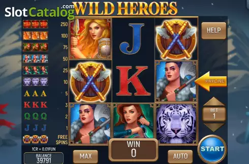 Οθόνη2. Wild Heroes 3x3 Κουλοχέρης 