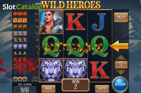 Οθόνη3. Wild Heroes 3x3 Κουλοχέρης 