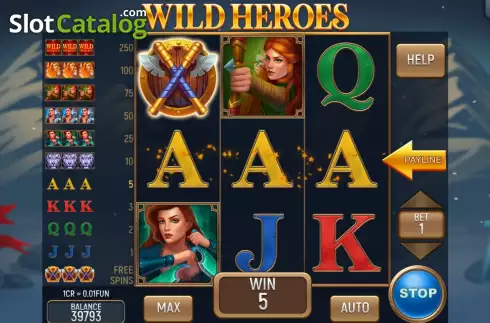 Οθόνη4. Wild Heroes 3x3 Κουλοχέρης 