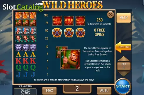 Οθόνη9. Wild Heroes 3x3 Κουλοχέρης 
