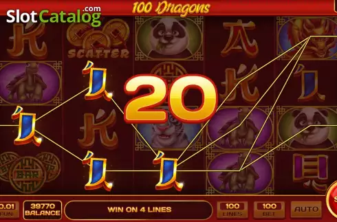Οθόνη3. 100 Dragons Κουλοχέρης